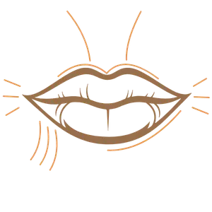 facial contouring icon showing lip lines around mouth