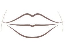 Lip diagram illustrating facial balance and consultation planning for lip treatment in Melbourne
