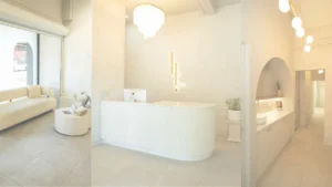 Luxe Lips Melbourne clinic reception area where facial balancing consultations take place