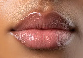 lip enhancement treatment showing fuller lips and shape definition