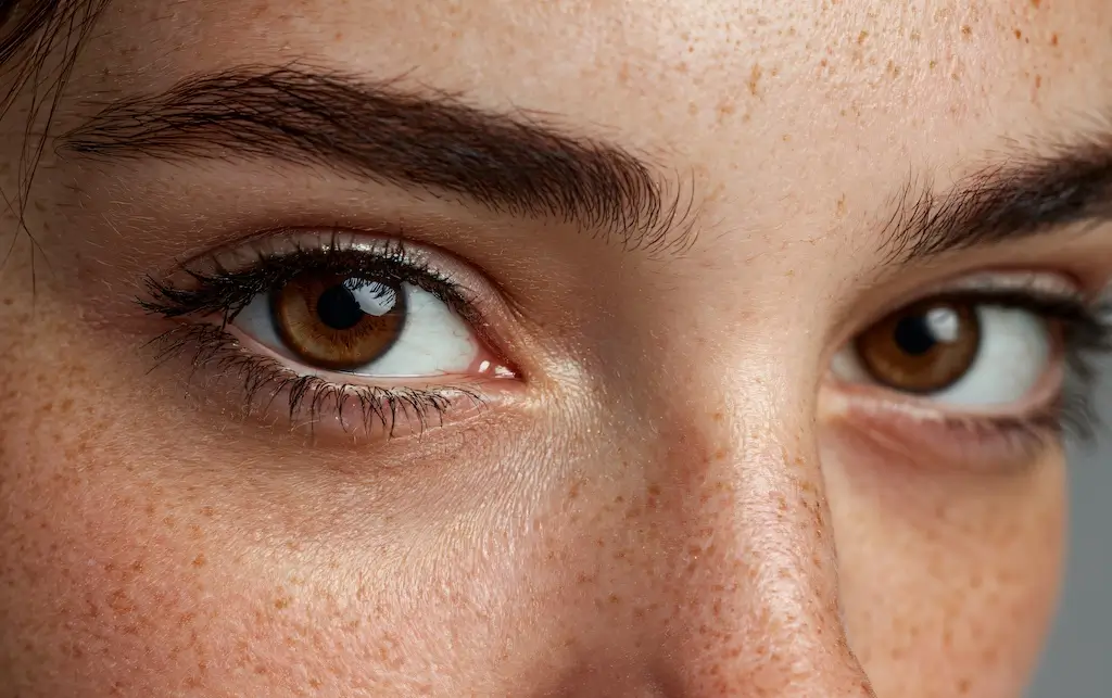Close up of under eye area with natural skin texture, representing Morpheus8 under eye treatment in Melbourne.