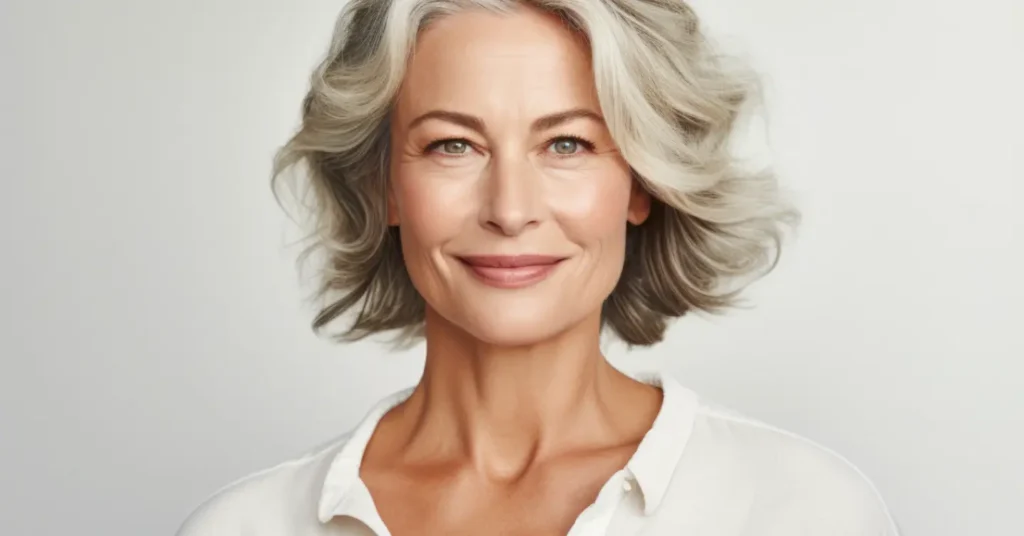 Fotona 5D laser skin treatment Melbourne mature woman portrait demonstrating smoother, firmer looking skin