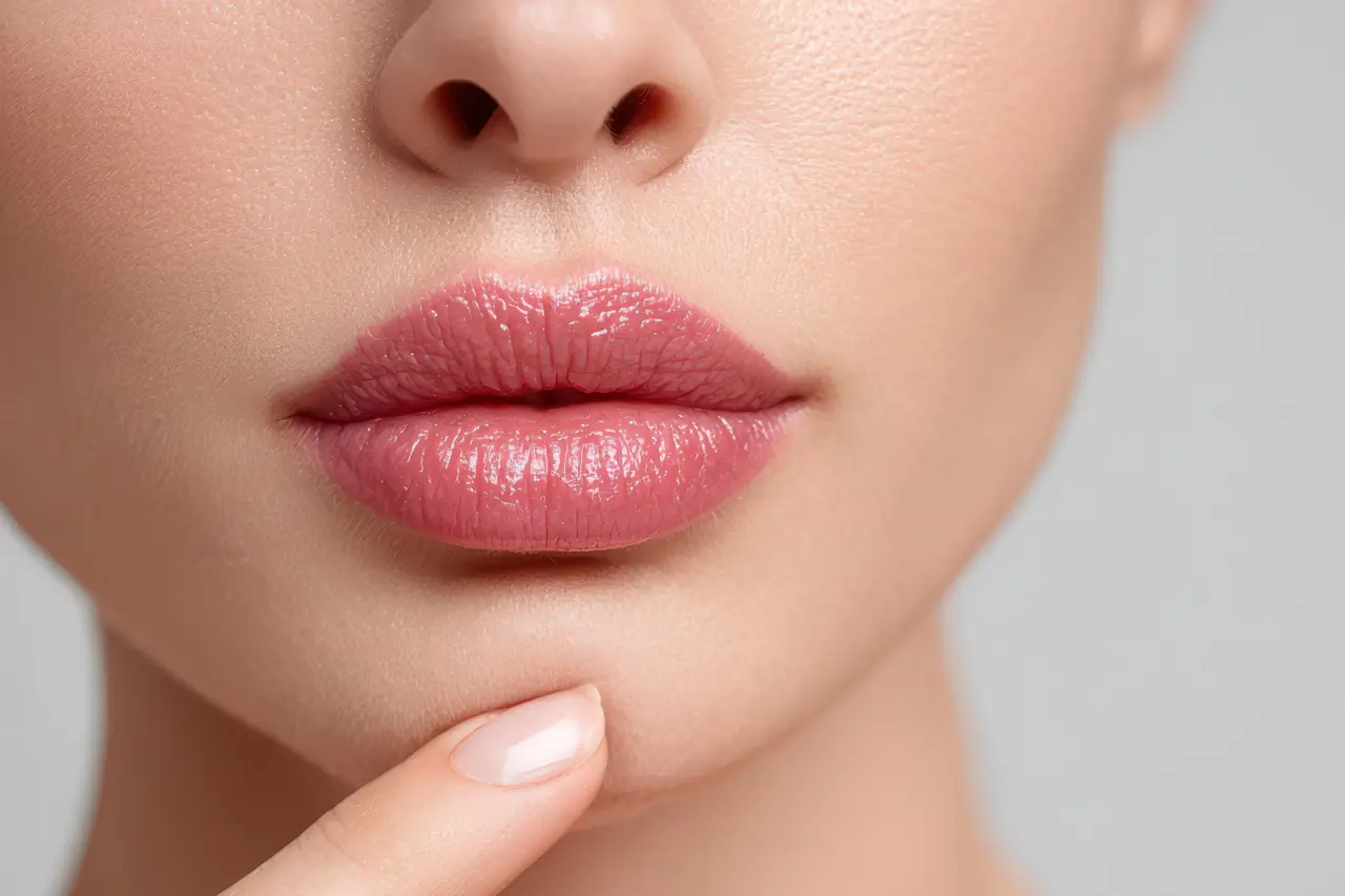 Close-up of soft, hydrated lips demonstrating what is lip enhancement and the natural-looking results achieved with modern lip filler treatments