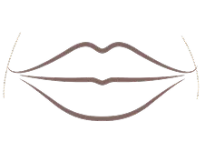 Lip diagram illustrating facial balance and consultation planning for lip treatment in Melbourne