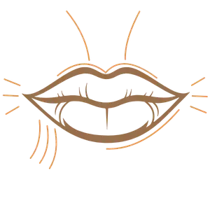 facial contouring icon showing lip lines around mouth